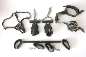 Vintage Konvolut Echtleder Bondage / Fetisch Zubehör - Bild 1 von 11