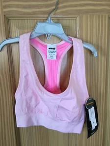 New AVIA Reversible Low Support Seamless Sport Bra Pull On many sizes Pink - Picture 1 of 2