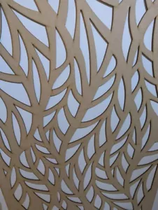 Rejilla de madera 6mm de espesor mdf panel decorativo para cubiertas de radiadores, patrón L4 - Imagen 1 de 8