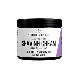 Peregrine Supply Co. Crema de afeitar de árbol de té y lavanda 4 oz - Imagen 1 de 2