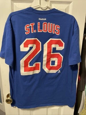 Camisa Martin St. Louis New York Rangers Hockey Reebok Hombre’s Azul Camiseta Talla XL Foto 1 de 2