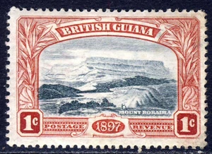 BRITISH GUIANA Queen Victoria 1898 Jubilee 1c. Black & Carmine SG 216 MINT - Picture 1 of 2