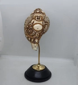 Caracola ritual Buda chino caracola fina tallada a mano propósito soplado, CB - Imagen 1 de 6