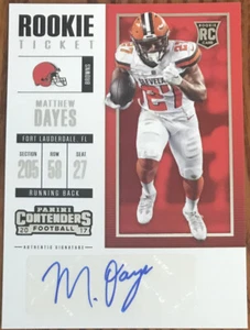 2017 Panini Contenders Rookie Autograph Matthew Dayes #119 Cleveland Browns - Picture 1 of 2