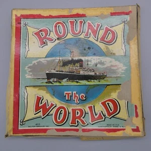 Antique 1910's Milton Bradley Round The World Game Ocean Liner Retro 4015 USA - Picture 1 of 17