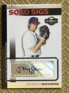 2007 Topps Co-Signers Baseball JEREMY SOWERS Auto Solo Sigs Indians - Picture 1 of 2