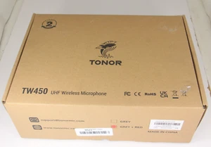 Tonor TW450 Microfono wireless UHF GRIGIO e ROSSO U13 - Foto 1 di 4