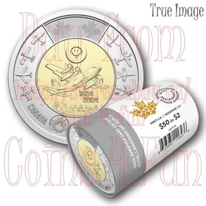 Rollo Toonie envoltura especial no coloreado RCAF 25x$2 de la Real Fuerza Aérea Canadiense 2024 - Imagen 1 de 5