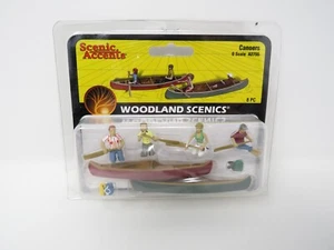 Woodland Scenics O 2755 canoas parejas hombres mujeres campistas conjunto de figuras - Imagen 1 de 2