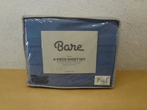 Bare Home Ultra soft 4 Pc sheet set (2 pillowcases), Twin XL, Coronet blue - Picture 1 of 7