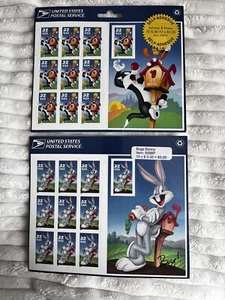 USA Bugs Bunny & Sylvester/ Tweety 32 Cents Stamps Sheet Of 10 Each - Picture 1 of 9
