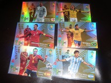 Panini Fifa World Cup 2014 Brasil complete set of 6 top masters Messi Ronaldo