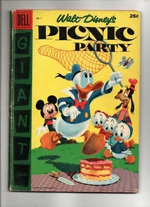 Dell Giant Disney comics 100 pages each Picnic Party Mickey Mouse in Fantasyland - Picture 1 of 4