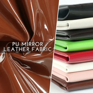 WetLook tessuto in pelle PVC lucido lucido specchio morbido elasticizzato vestiti fai da te NUOVI - Foto 1 di 42