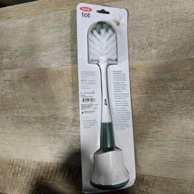 OXO Tot Bottle Brush with Nipple Cleaner and Stand, Sage Green - Image 1 of 2