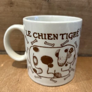 Vintage 1978 Taylor & NG Kaffeebecher Französisch Le Chein Tigre braun Hundeknochen - Bild 1 von 8