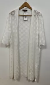 Ladies New Cruz Plus Size Long Line Kaftan Cover Up Open Front Top Size 16-26 - Picture 1 of 7