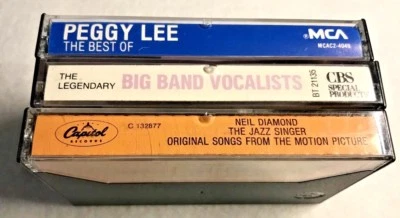 Set of 3 Vocalist Cassettes Neil Diamond Peggy Lee Bing Crosby Ella Doris Day - Image 1 of 2