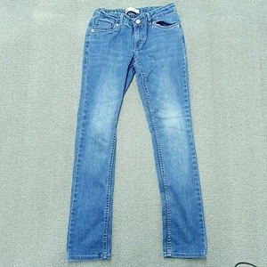 Levi's 711 Skinny Jeans Girls Size 12 Blue Cotton Blend Elastic Waist - Picture 1 of 7
