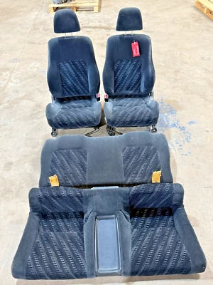 1997-2001 Honda Prelude BB6 Genuine Cloth Seats Front & Rear set BB7 BB8 - Image 1 of 4