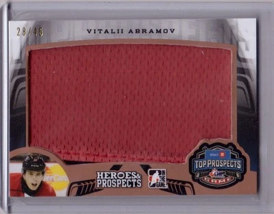 VITALII ABRAMOV 15/16 Leaf Prospects Jersey # /45 Rookie #TP-18 Game-Used Card - Image 1 of 2