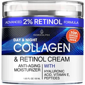 Collagen Cream for Face with Retinol and Hyaluronic Acid, Day and Night anti Agi - Picture 1 of 10