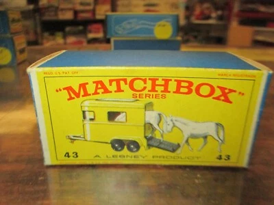 Remolque Lesney Matchbox Car Series #43 amarillo pony con caja original Foto 1 de 3
