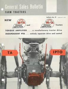 IH Introductory Farmall Super MTA IPTO Sales Bulletin Torque Amplifier W6TA SMTA - Picture 1 of 11