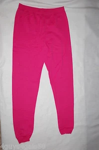 Girls BRIGHT PINK HANES SWEAT PANTS Ribbed Elastic Waist & Ankles XL 14-16 - Picture 1 of 1