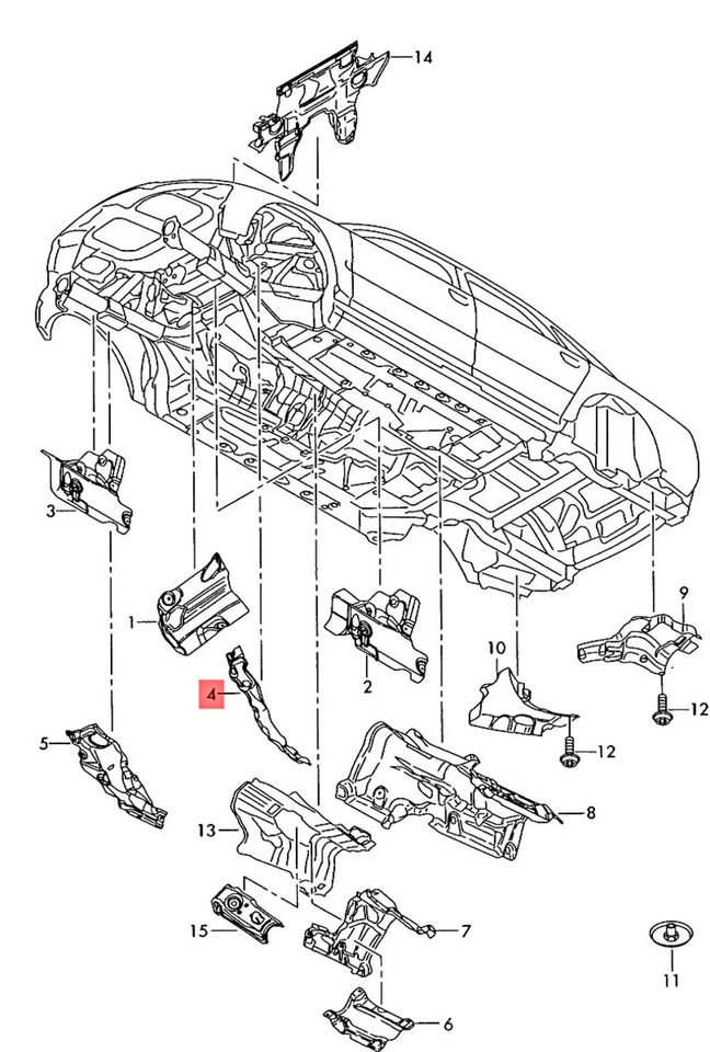 Borde inferior original AUDI A8 S8 quattro 4E2 4E8 4E8 4E0825643E Foto 1 de 1