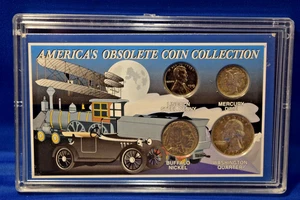 Amerikas veraltete Münzsammlung 1943 Penny,1944 Dime,1936 Nickel,1960 Quarter - Bild 1 von 4