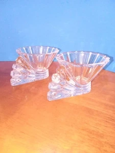 Pair Of Rosenthal Blossom 24% lead Crystal Votive Candle Holders-Germany Studio - Picture 1 of 8