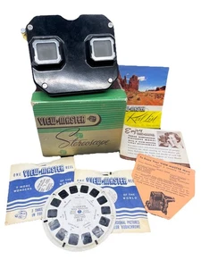 VINTAGE SAWYER'S VIEW-MASTER STEREOSCOPE 3D VIEWER Reels Original Box +++ - Picture 1 of 20