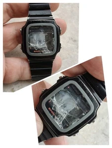 SEIKO A914-5A49 LCD ALARM CHRONOGRAPH VINTAGE UHR UHREN FUNKTIONIERT GLASBRUCH! - Bild 1 von 13