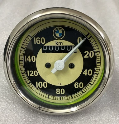 FIT FOR BMW R25 R26 & R50 R51 Replica Speedo 0-160 KMH White Face Metal Cased Foto 1 de 4