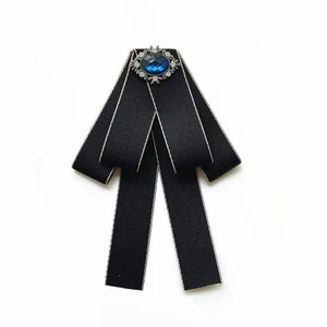 Solid Color Bowtie Collar Flower Elegant Bowknot Brooches New Bow Tie Gift - Picture 1 of 9
