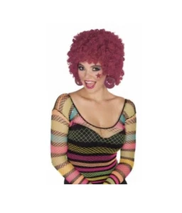 Burgundy Red Afro Wig Adult Party Accessory Halloween Costume Forum Novelties - Picture 1 of 4