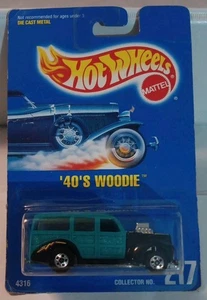 1992 Hot Wheels '40'S WOODIE No. 217 Basic Wheels Variation - Picture 1 of 3
