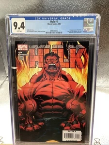 HULK 1 CGC 9.4 1ST APPEARANCE RED HULK MARVEL COMICS WHITE PAGES 2008 - Picture 1 of 2
