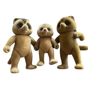 Sylvanian Families Calico Critters Vintage Waschbär Familie 3 Stück gebraucht - Bild 1 von 7