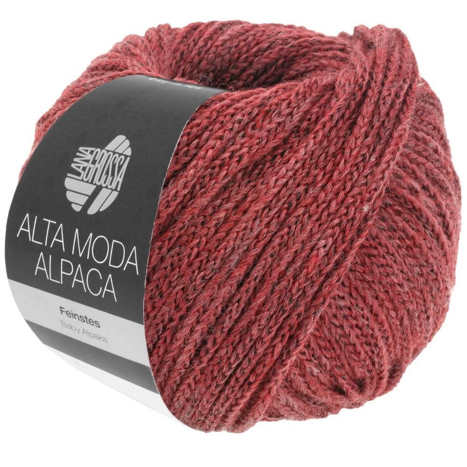 Wolle Kreativ! Lana Grossa - Alta Moda Alpaca - Fb. 90 dunkles graurot 50 g - Bild 1 von 1