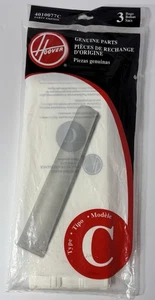 Paquete de 3 bolsas de vacío Hoover tipo C 4010077C convertibles verticales piezas GENUINAS - Imagen 1 de 2