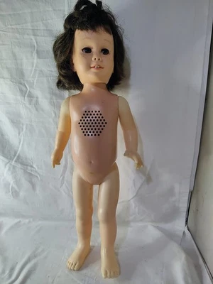 Vintage Chatty Cathy Doll MCMLX Brunette Brown Eyes Not Working Nude - Image 1 of 4