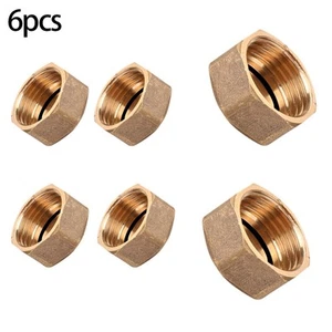 Enhanced Brass Extensions for Plumbing Systems 3/4 Inch Female Thread Set of 6 - Picture 1 of 7