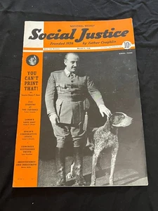 Social Justice National Weekly March 21 1938 Father Coughlin - Imagen 1 de 6