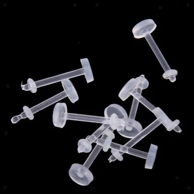 Anelli Per Labbra In Acrilico Trasparente Da 30 Pezzi 16G E 18G Labret - Immagine 1 di 4