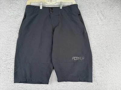 Fox Shorts Mens 30 Gray Zipper Pockets Polyester Blend Stretch Elastic Waist 12" - Image 1 of 4