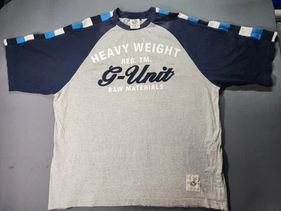 Y2K G Unit Heavy Weight 3XL Short Sleeve Gray Hip Hop Rap Embroidered Spell 90s  - Image 1 of 4