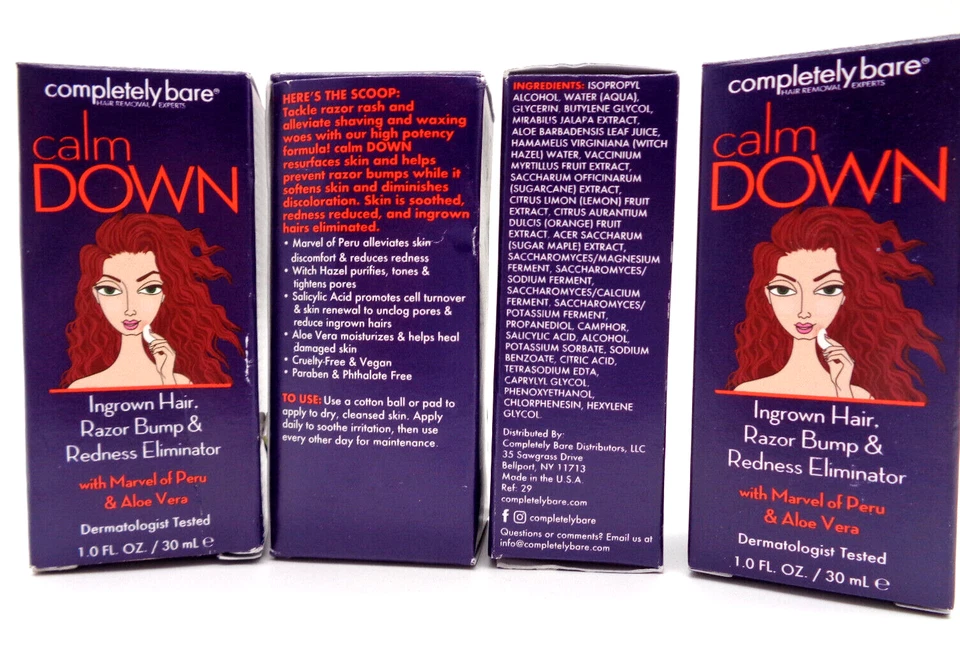 4 x Eliminador de rojíos/bello encarnado completamente desnudo calmable 1 oz ea Foto 1 de 1