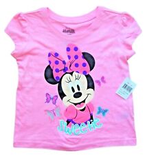 MINNIE MOUSE DISNEY Pink Short Sleeve Tee T-Shirt Toddler's Sz. 2T, 3T or 4T